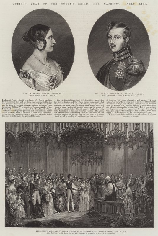 A királynő uralkodásának jubileumi éve, Őfelsége korai élete alkotó: William Charles Ross