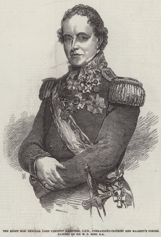 The Right Honorable General Lord Hardinge vikomt, GCB, Őfelsége Erőinek Főparancsnoka alkotó: William Charles Ross