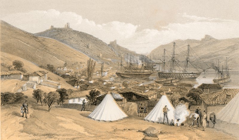 Balaklava, a tenger felé néz alkotó: William Crimea Simpson