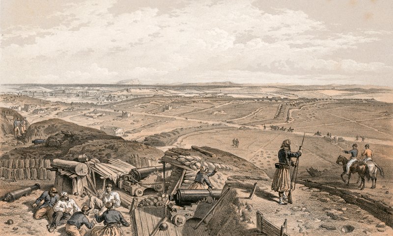 Bastoni du Mat a központi bástyáról alkotó: William Crimea Simpson