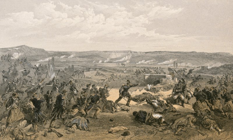 A csernajai csata, 1855. augusztus 16 alkotó: William Crimea Simpson