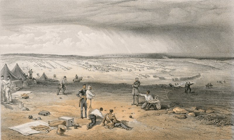 A 3. hadosztály tábora, 1855. július 9 alkotó: William Crimea Simpson