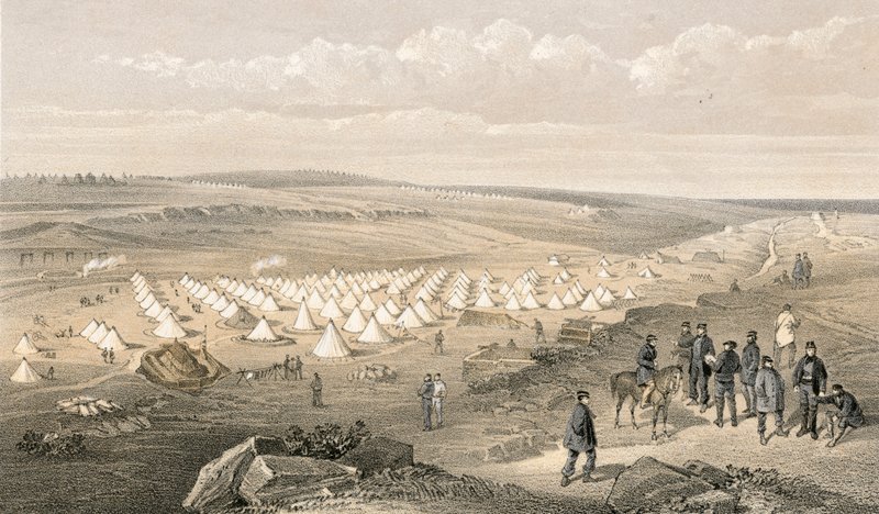 A haditengerészeti brigád tábora Sebastopol előtt alkotó: William Crimea Simpson