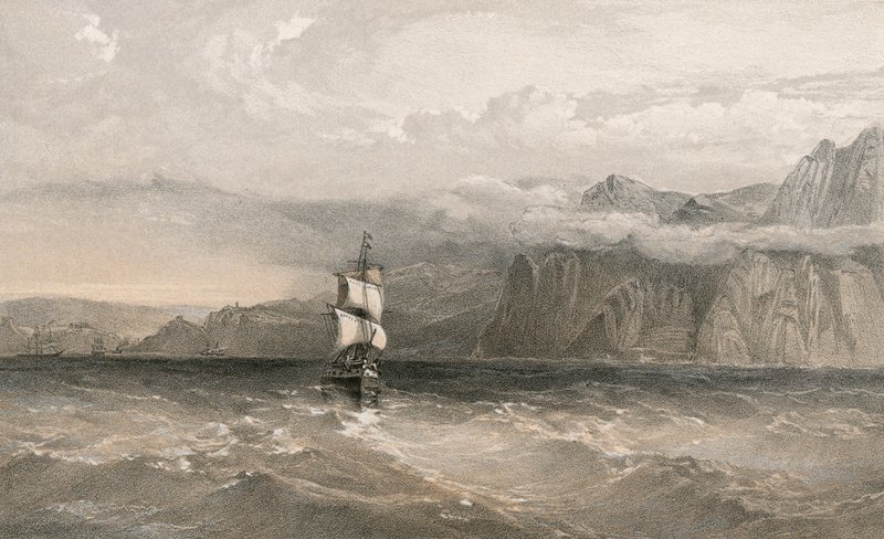 Aiya-fok, északra, Balaklava felé nézve alkotó: William Crimea Simpson