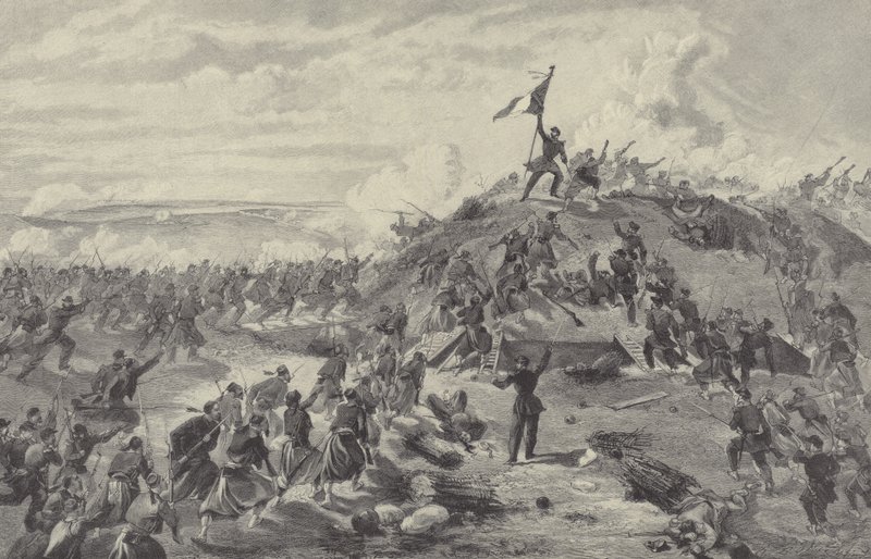 A Malakoff Redoubt elfoglalása a franciák által, Szevasztopol ostroma, 1855. szeptember 8. alkotó: William Crimea Simpson