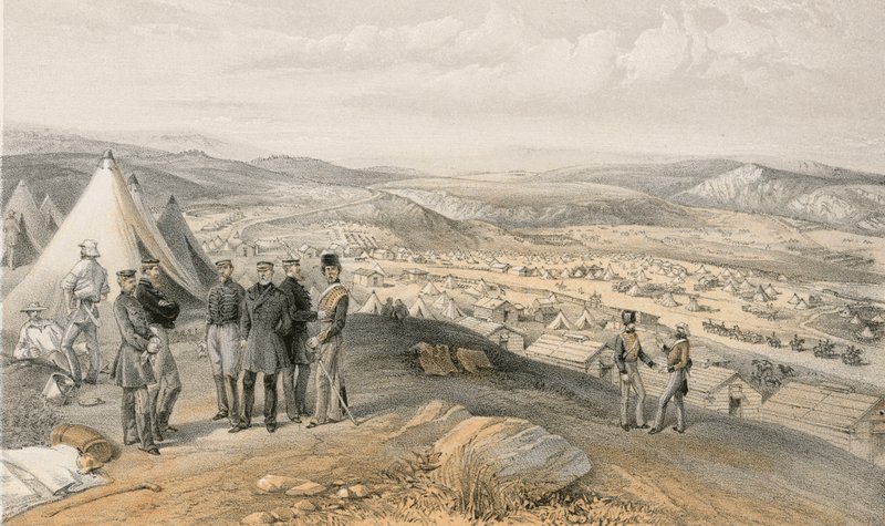 Lovassági tábor, 1855. július 9 alkotó: William Crimea Simpson