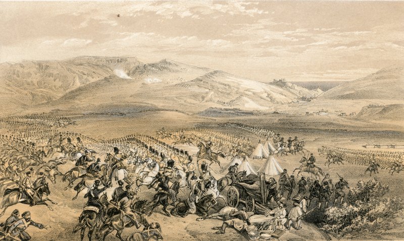 A nehézlovas dandár parancsnoksága, 1854. október 25 alkotó: William Crimea Simpson