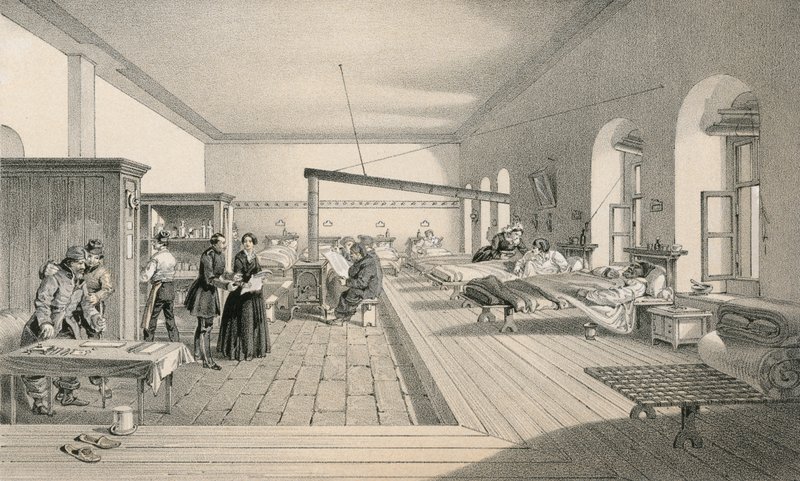 A scutari kórház egyik osztálya alkotó: William Crimea Simpson