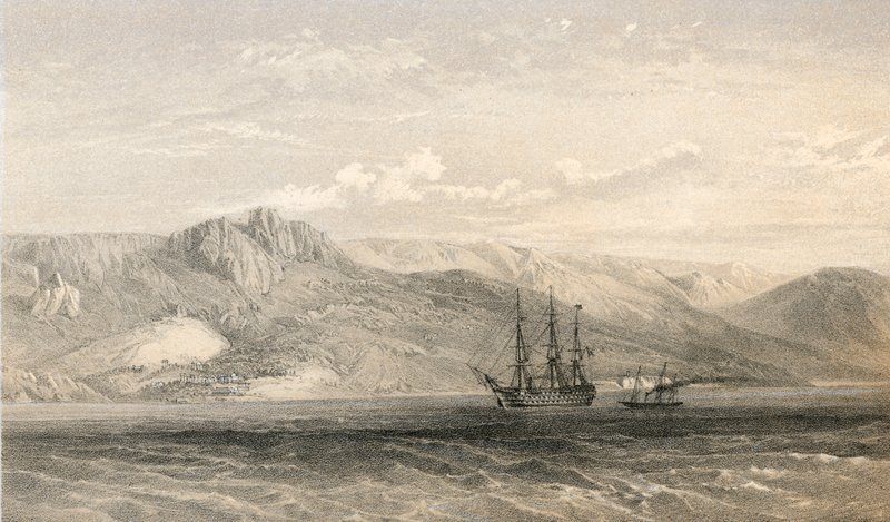Woronzoff herceg palotája, Jalta közelében, a Krím déli partján alkotó: William Crimea Simpson