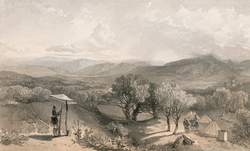 A Baidar völgye, hátulról Petroski villája, keletre nézve alkotó: William Crimea Simpson