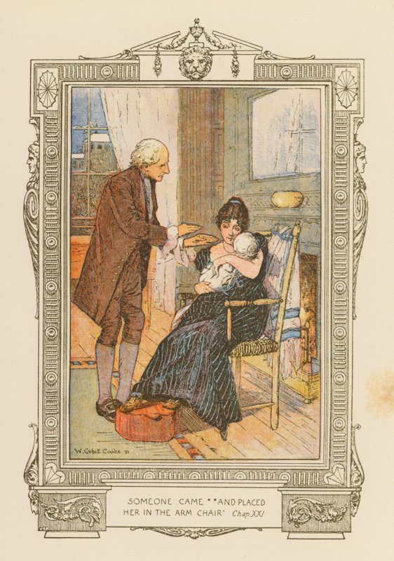 "Valaki jött és a karosszékbe ültette" (színes litográfia) alkotó: William Cubitt Cooke