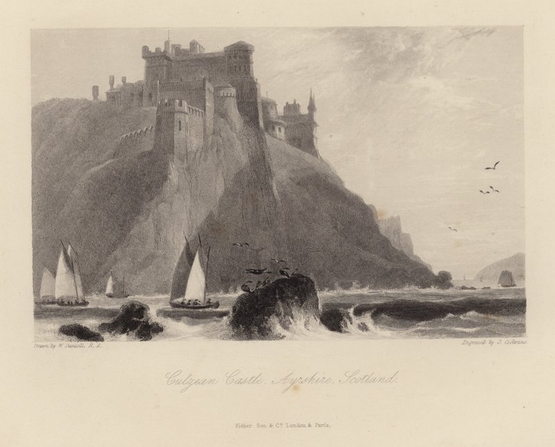 Culzean kastély Ayrshire-ben, Skóciában alkotó: William Daniell