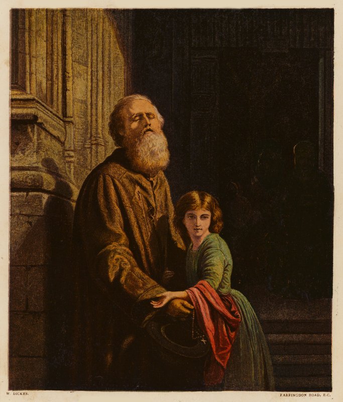 A vak koldus (színes litográfia) alkotó: William Dickes