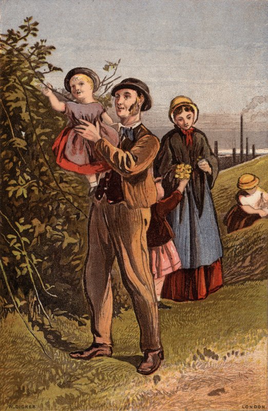 The Country Walk: család séta a vidéken (chromolitho) alkotó: William Dickes