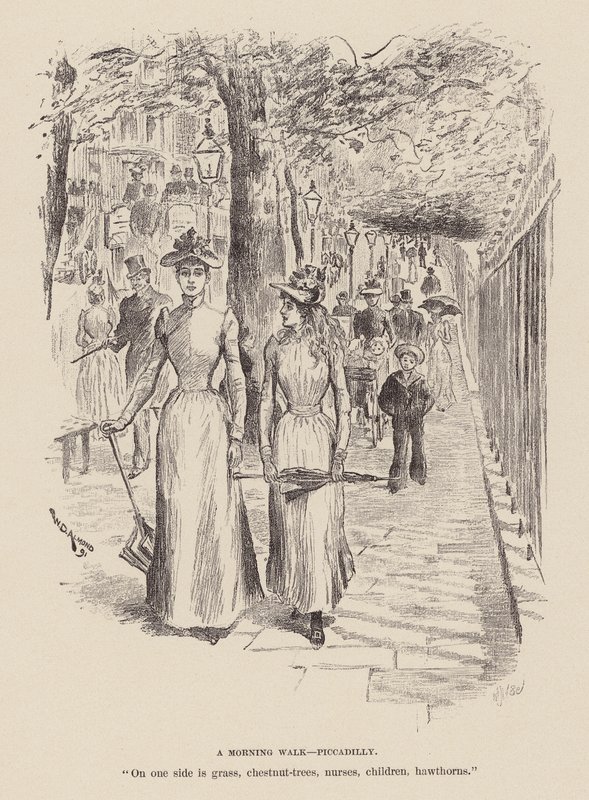 Reggeli séta, Piccadilly (metszet) alkotó: William Douglas Almond