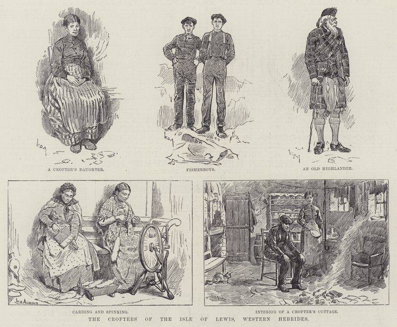 A Crofters of the Isle of Lewis, Nyugati Hebridák alkotó: William Douglas Almond