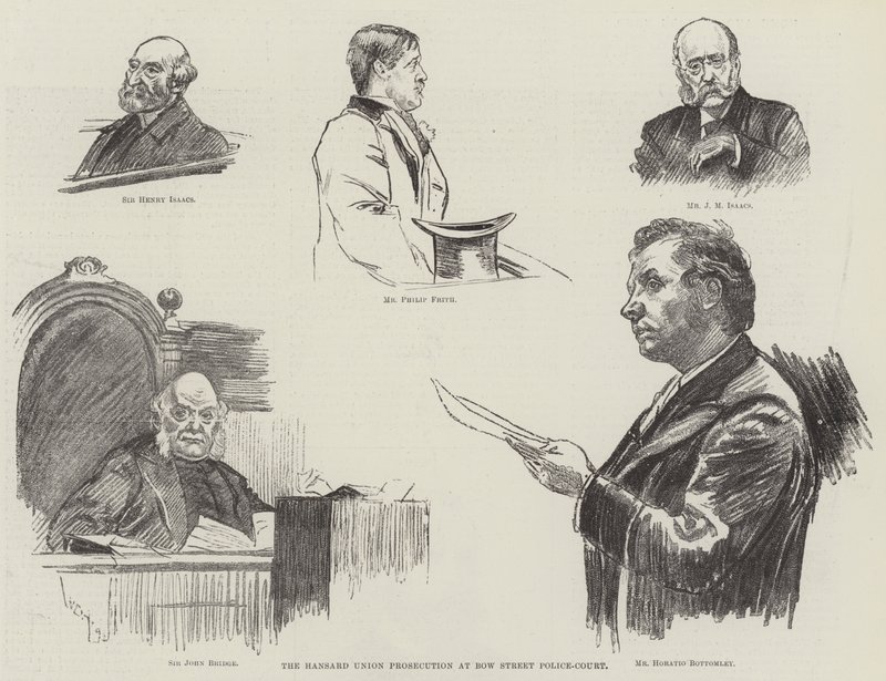 A Hansard Union ügyészsége a Bow Street Rendőrbíróságon alkotó: William Douglas Almond
