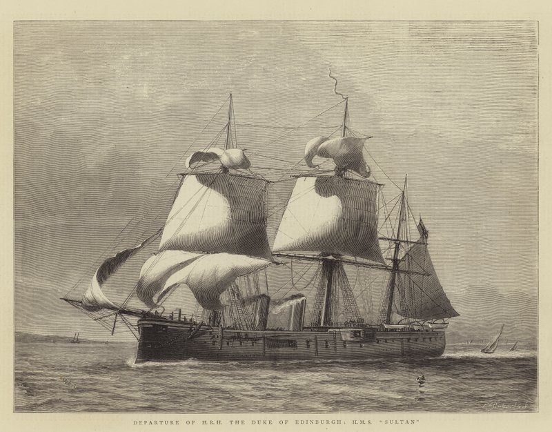 Az Edinburgh hercegének, a HMS Sultannak az indulása alkotó: William Edward Atkins