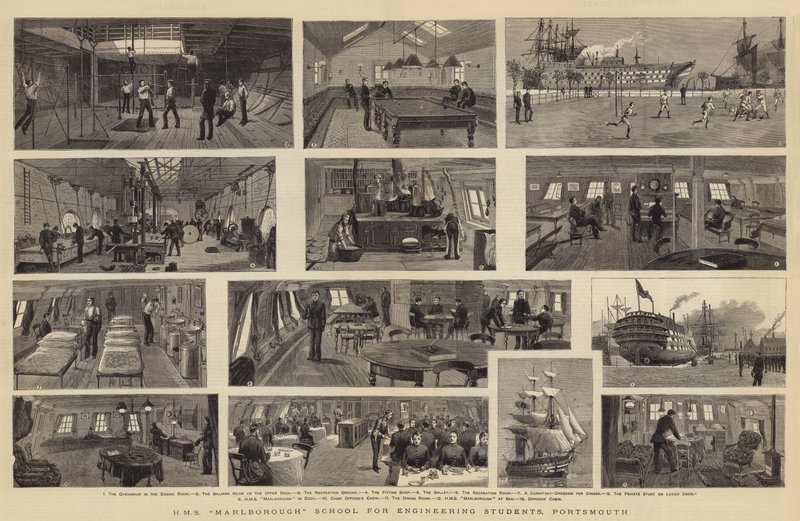 HMS Marlborough School for Engineering Students, Portsmouth alkotó: William Edward Atkins
