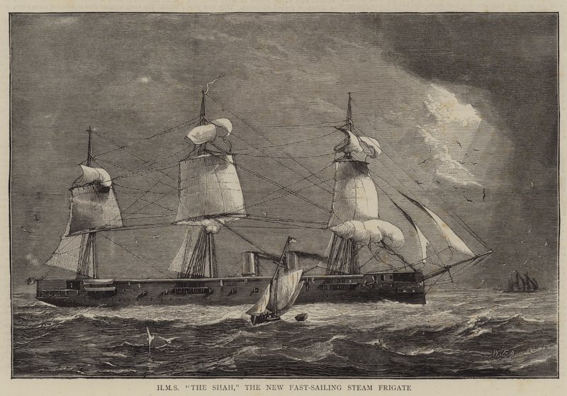 HMS The Shah, az új gyorsvitorlás gőzfregatt alkotó: William Edward Atkins