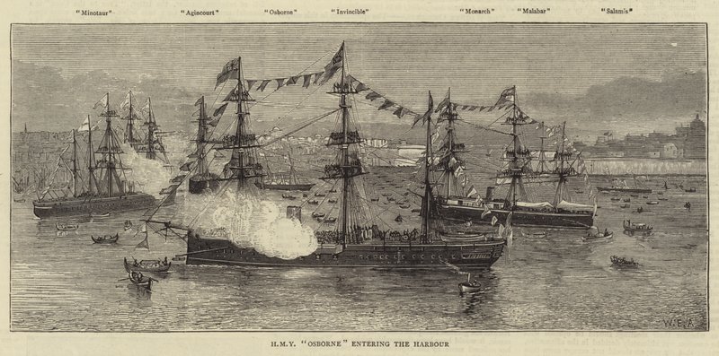 A HMY Osborne belép a kikötőbe alkotó: William Edward Atkins