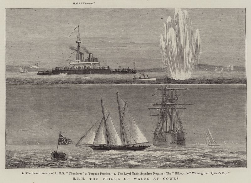 HRH, a walesi herceg a Cowes-ban alkotó: William Edward Atkins