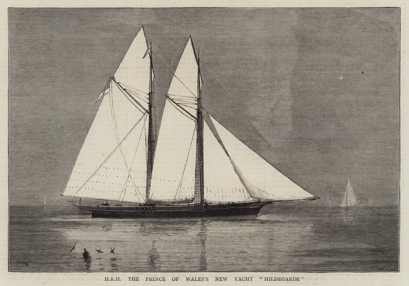 HRH, a walesi herceg új jachtja, a Hildegarde alkotó: William Edward Atkins