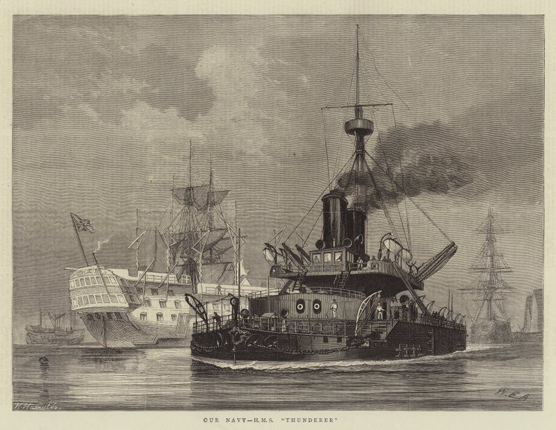 A haditengerészetünk, a HMS Thunderer alkotó: William Edward Atkins