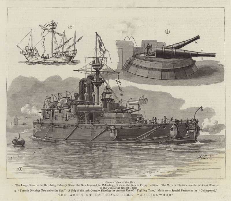 Baleset a HMS Collingwood fedélzetén alkotó: William Edward Atkins