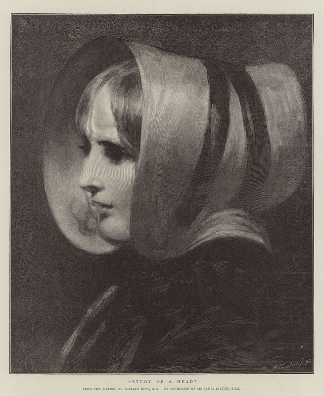 Egy fej tanulmányozása alkotó: William Etty