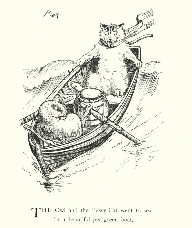 A bagoly és a puncimacska (metszet) alkotó: William Foster