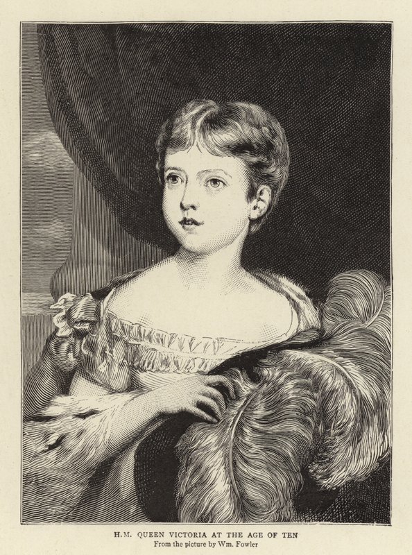 H M Viktória királynő tíz évesen alkotó: William Fowler