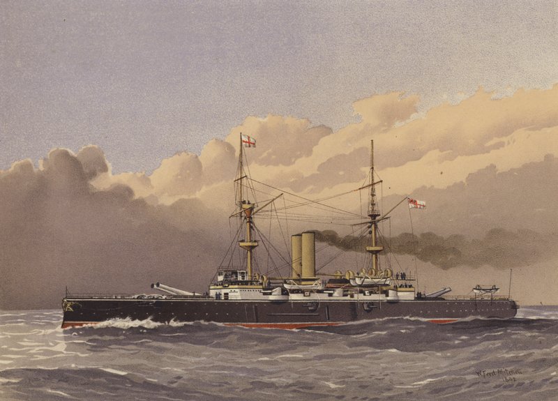 HMS Royal Sovereign, 1. osztályú csatahajó alkotó: William Frederick Mitchell