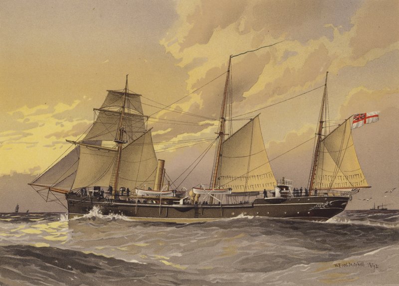 HMS Thrush, 1. osztályú ágyús csónak alkotó: William Frederick Mitchell