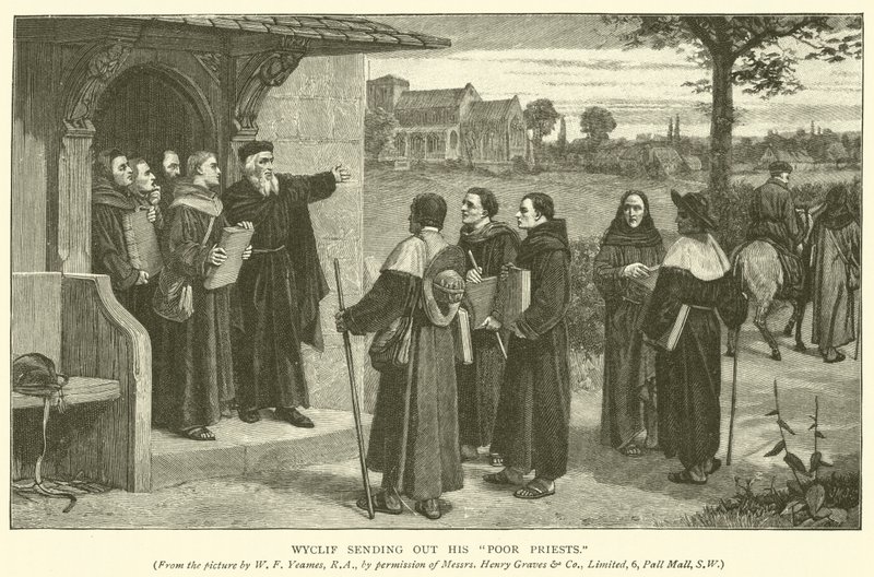 Wyclif kiküldi szegény papjait alkotó: William Frederick Yeames