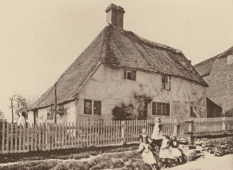 Burwashban, Sussexben (fekete-fehér fotó) alkotó: William Galsworthy Davie