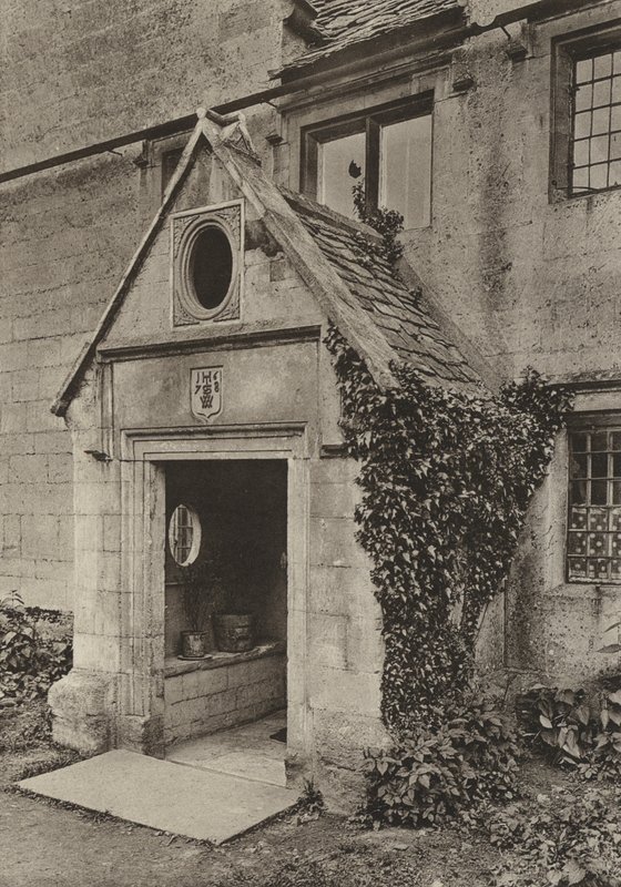 Ajtó, veranda a Cap Millnél, Painswick, Gloucestershire (f/w fotó) alkotó: William Galsworthy Davie