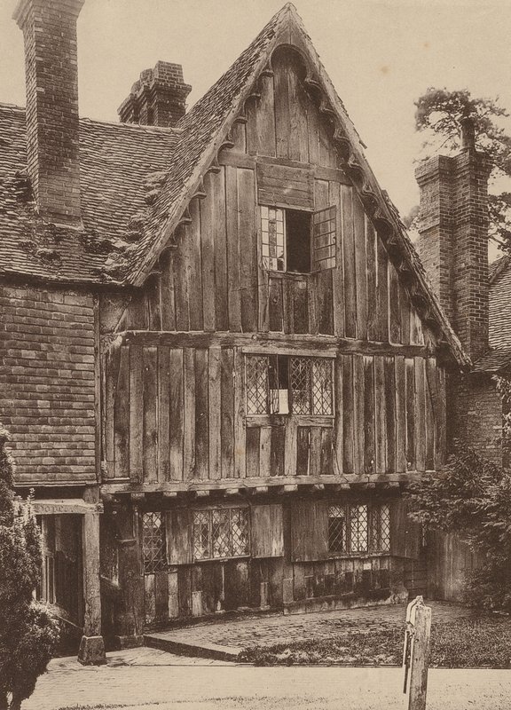 A templomkertben, Penshurst, Kent (fekete-fehér fotó) alkotó: William Galsworthy Davie