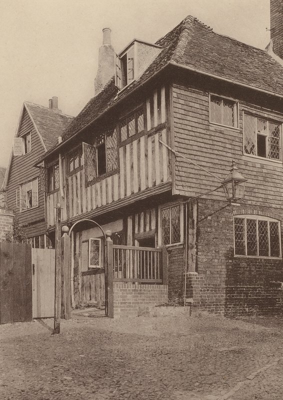 Mermaid Inn, Rye, Sussex (fekete-fehér fotó) alkotó: William Galsworthy Davie