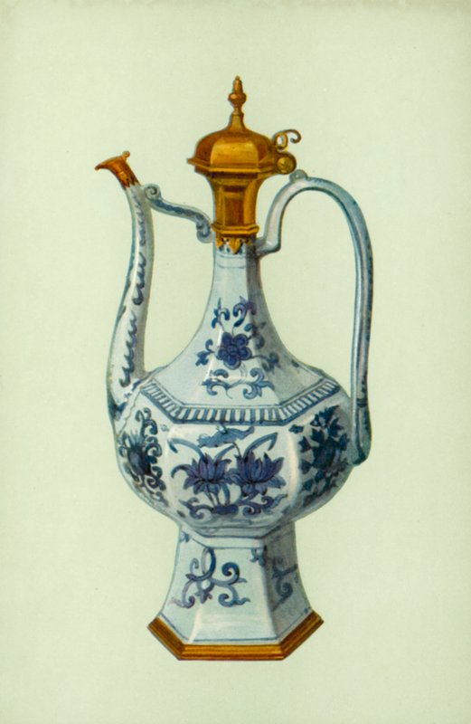 Ewer, Wan Li korszaka, kínai, Augsburg-hegygel (színes litó) alkotó: William Gibb