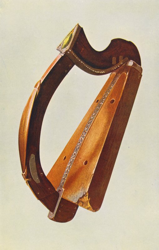 Hangszerek: Lamont hárfa (színes litográfia) alkotó: William Gibb