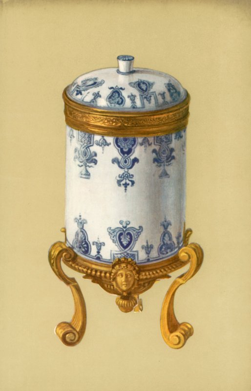 Toalett-edény, St Cloud, Ormolu Mount (színes litho) alkotó: William Gibb
