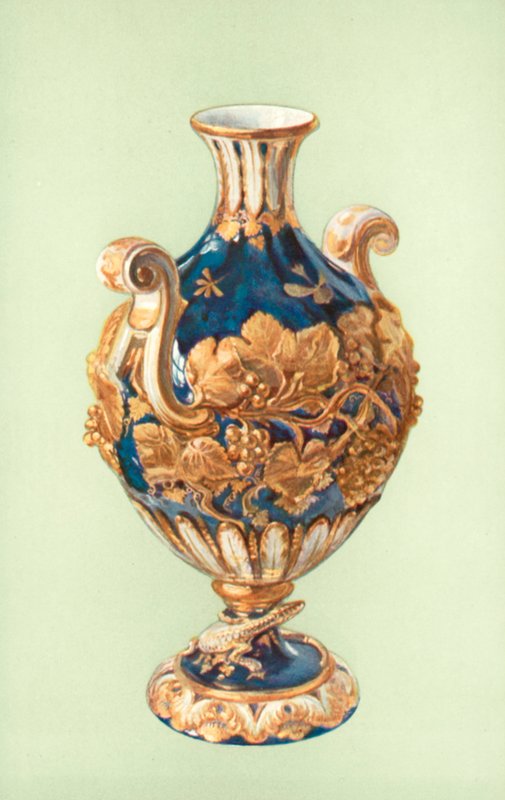 Váza, Chelsea, Mazarine Blue (színes litho) alkotó: William Gibb