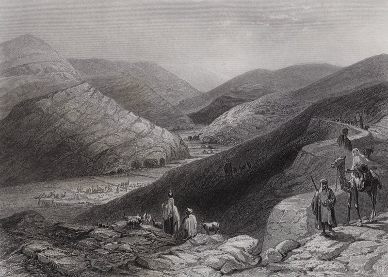 Etham, Betlehem közelében (metszet) alkotó: William H. Bartlett