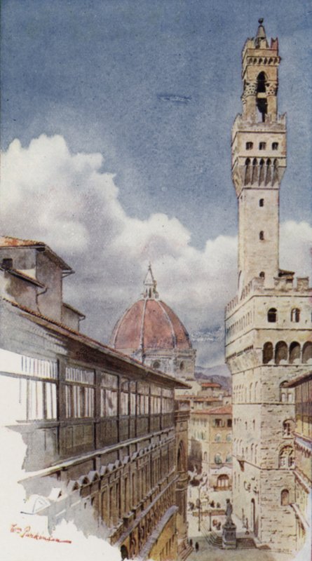 Az Uffiziből, Firenzéből (színes litó) alkotó: William H. Parkinson