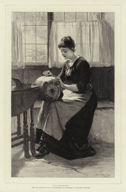 Csipkeverés alkotó: William Harris Weatherhead