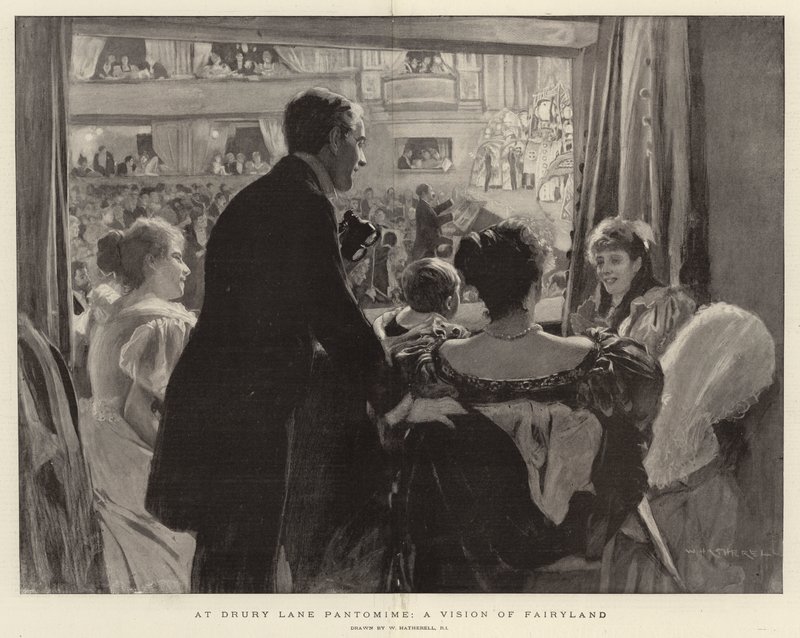 A Drury Lane Pantomime-ban, a Tündérország látomásában alkotó: William Hatherell