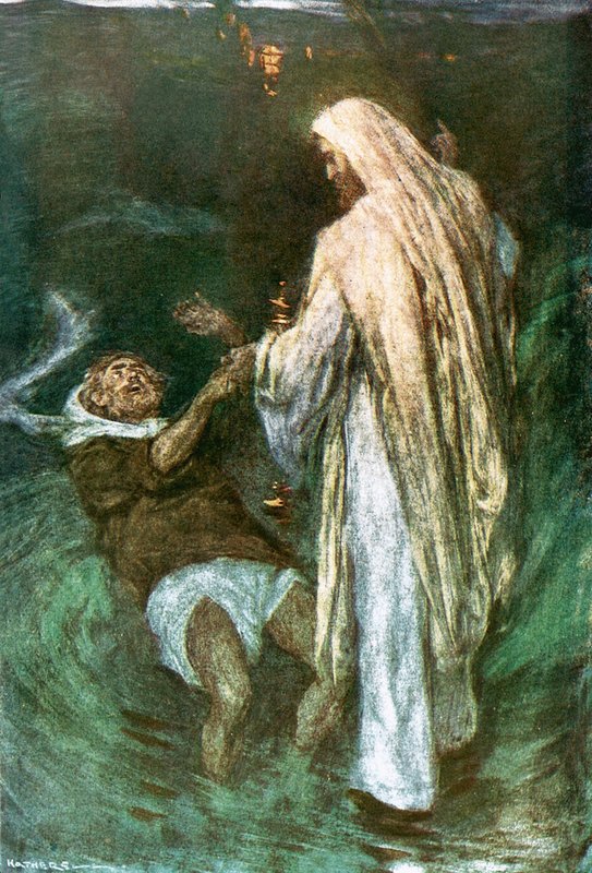 Krisztus a tengeren jár alkotó: William Hatherell