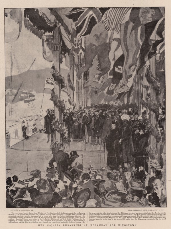 Őfelsége Holyheadben indul Kingstown felé alkotó: William Hatherell