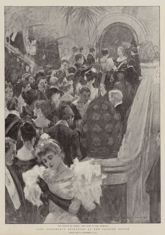 Lady Salisbury fogadása a Külügyminisztériumban alkotó: William Hatherell